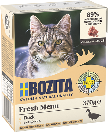 BOZITA Katzen-Nassfutter Häppchen in Sauce mit Ente
